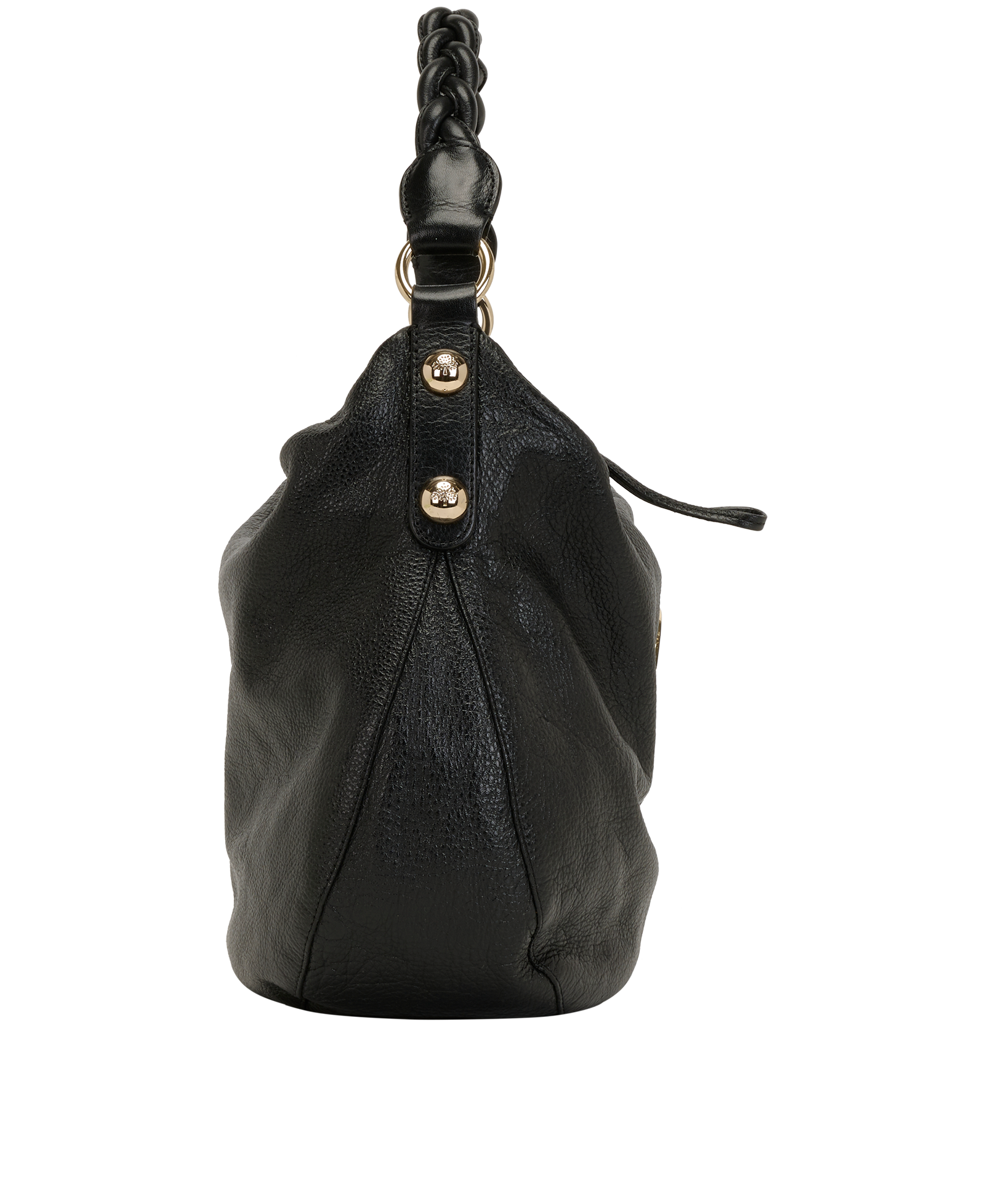Daria Hobo, &pound;320, Handbags, Black, Leather, Side view